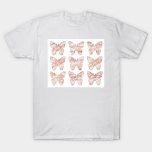 Rose gold butterflies T-Shirt